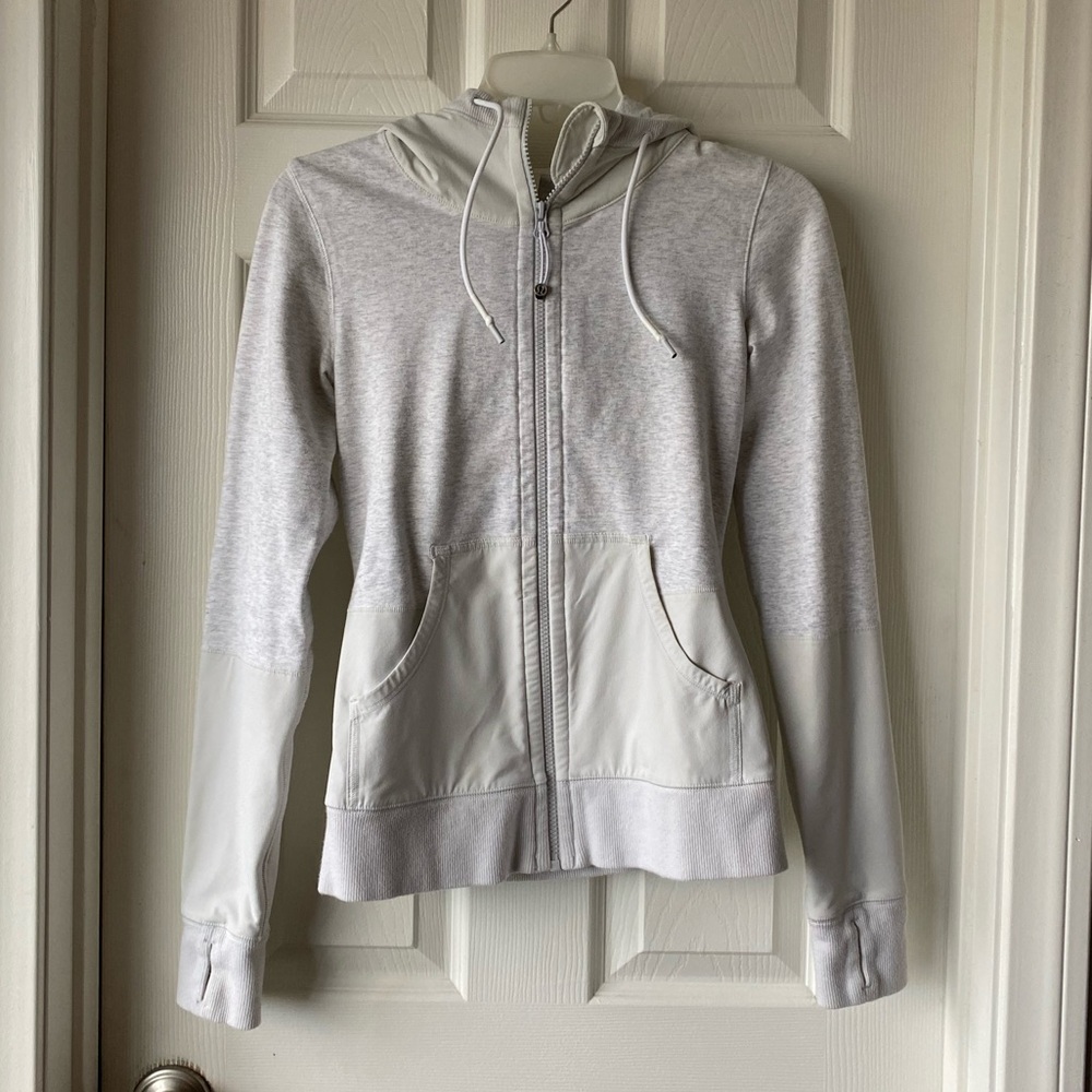 Lululemon Athletica hoodie grey white 4
